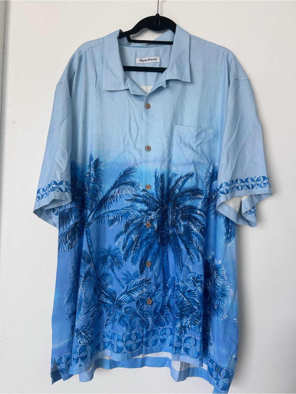 Tommy Bahama ARTISTS SERIES HIBISCUS BLUES Silk Camp Shirt $158  XXXL